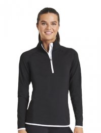 JC36: Ladyfit Zip Neck Tech Top