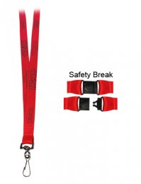 LAN02: Flat Polyester Lanyard 15mm