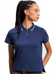 M19: Ladyfit Organic Tipped Polo