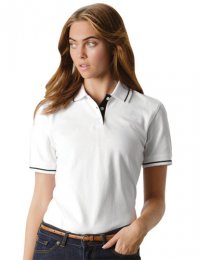 PM4: Ladyfit Tipped Cotton Polo