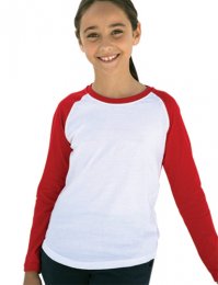 SM271: Kids Long Sleeve Baseball Tee Shirt