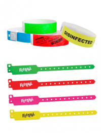 LV043: Vinyl Wristbands. Printed one colour design.
